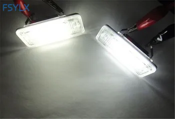 FSYLX fejlfri LED Licens Nummer Plade Lys Lampe til AUDI A3 8P A6 4F A4 B6 Q7 TDI Canbus Bil LED Nummerplade Lys A3 A6