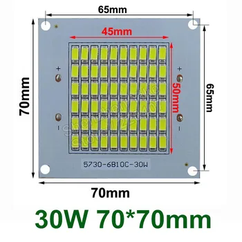 Fuld Power Floodling lyskilde 30W 3000lm led PCB med SMD5730 chip,70x70mm led pcb board, Aluminium plade til led projektør