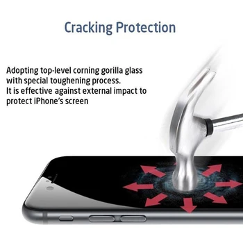 Fuld Skærm Beskyttelse, Hærdet Glas For iPhone 6 6S Screen Protector Film Glas På Apples iPhone 5 5C 5S SE 6 6s 7 Plus 8 X