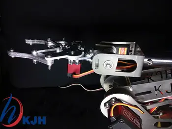 Fuldt Samlet 6-Aksen Mekanisk Robot-Arm Klemme Metal digital servo motor for Arduino, Hindbær mo Gratis fragt