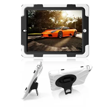 Full-body Robust Hybrid Beskyttende Cover med Indbygget Skærm Protektor til den Nye iPad 2 3 4 (Sort/Black)