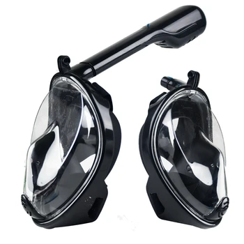 Full Face-Maske, Snorkel Sæt Dykning, Undervandssvømning Uddannelse Scuba Mergulho Snorkling Maske Til Gopro Kamera