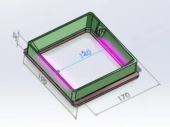 Funssor aluminium legering Harpiks Tank med FEP Film harpiks tank Til DIY-Formular 1 SLA DLP 3D-printer