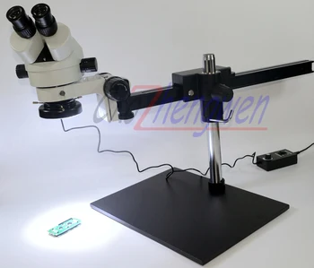 FYSCOPE Professionel 7X~45X Kikkert Guide Stereo Zoom Mikroskop PCB-Inspektion Mikroskop + 60pcs led lys