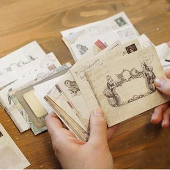 G05 12pcs/set Vintage Mini Kuvert Gave Ombryd DIY Af Lykønskningskort Dække Gaveæske Dekorative brevskrivning