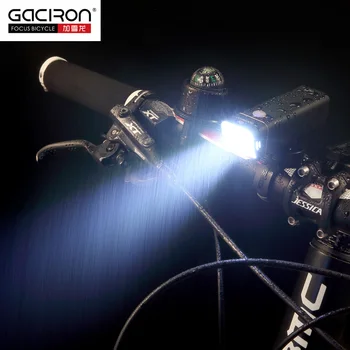 Gaciron Cykel Forlygte Indbygget 2500mAH Batteri USB-Opladning 600 Lumen 9 timer Runtime Side Synlig Cykling Foran Belysning