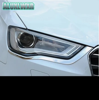 Galvanisering foran lygten øjenbryn forlygter bil ændring trim dele passer til audi A3 hatchback sedan bil tilbehør