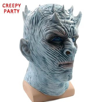 Game Of Thrones Halloween Maske Nat King Walker Står over NATTEN RE Zombie Latex Maske Voksne Cosplay Trone Kostume Part Maske