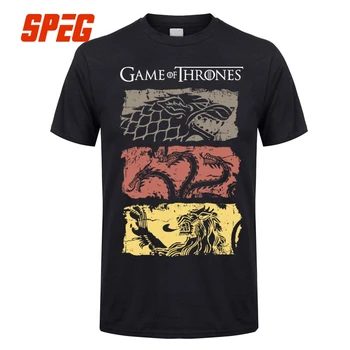 Game Of Thrones Vintage t-Shirts Mænd T-Shirt TV-Serie House Stark Targaryen Bomuld T-Shirt Lannister Mænd Familien Plus Størrelse 5XL