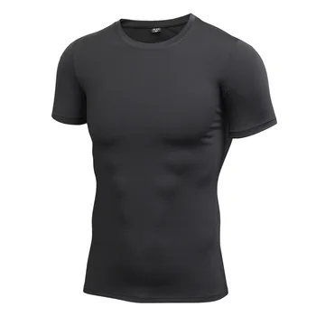 GANYANR Mærke Kompressions T-Shirt med Korte Ærmer Mand Træning Strømpebukser Kører Tee Sports Undertrøje Trænings-og tøre Bodybuilding