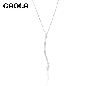 GAOLA Nye Design Cubic Zirconia Lange Fisk Vedhæng Halskæde Til Kvinder, Pige Gave smykker GLD0964
