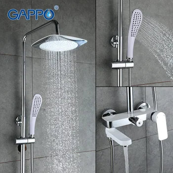 GAPPO 1 SÆT badekar, brusebad Badeværelse badekar regnbruser toilettet brusebad hane sæt i slide bar kæmpe brusehoved handshow G2448