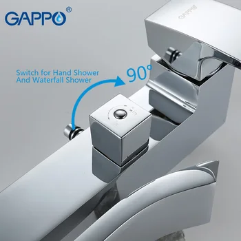 GAPPO badekar faucet brus tryk på Chrome badekar mixere Nedbør Badekar vandhaner vandfald Badeværelse brusebad hovedet badekar faucet