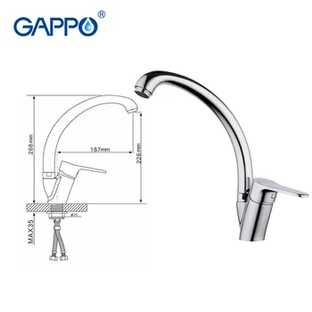 GAPPO køkken vask vandhane vand enkelt håndtag vand mixer Messing armatur, køkken armatur, køkken vandhane badeværelse tapGA4136