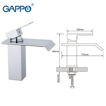 GAPPO vand blandingsbatteri håndvask håndvask Armatur badeværelse håndvask hane mixer enkelt hul messing vandhane vandfald toilet bassin tryk YG1001-2