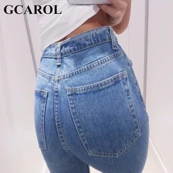 GCAROL Euro Style Classic Kvinder, Høj Talje Denim Jeans Vintage Slank Mødre Stil Blyant Jeans af Høj Kvalitet Denim Bukser Til Sæson 4