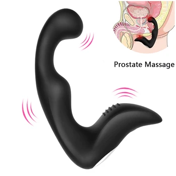 Gelugee Mandlige Prostata Massager Anal Vibrator Silikone 7 Hastigheder Butt Plug Sex Legetøj til Mænd Anal Legetøj Mandlige Masturbator for Voksne
