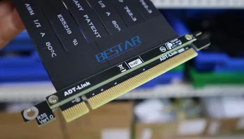 Gen3.0 PCI-E 16x Til 16x Riser forlængerkabel Til GIGABYTE AORUS AC300W ITX Bundkort PCIe x16 Albue Design tilpasset