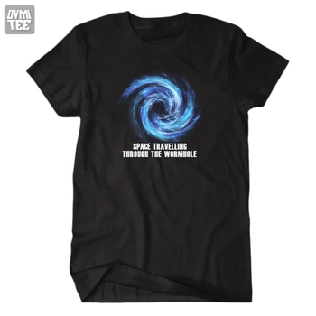Gennem ormehullet Mogan Freeman kortærmet t-shirt univers, t-shirts plads, der rejser startrek top bomuld