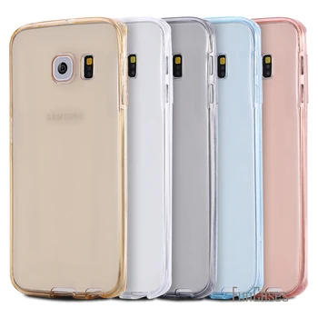 Gennemsigtig 360 Dækning Sag for S7 Kant Fuld Beskyttende Telefonens Cover til Samsung Galaxy S7 Kant Blødt TPU Alle Runde Slim Skærm