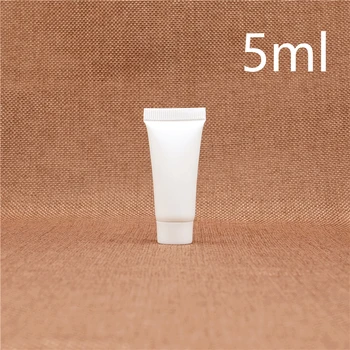 Genopfyldning 5ml Plast Kosmetiske Lotion Flaske Hvid Shampoo, Sæbe, Creme Prøve Container Hotel Forsyninger