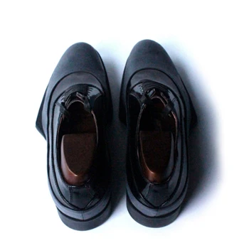 Geometri mørk grå herre high-grade håndlavet mænd sko chaussures hommes en cuir herre læder sko