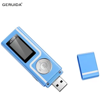 GERUIDA Mp3-Afspiller Hurtigere Oplade USB Mini MP3 musikafspiller Også U Disk 2G/4G/8G Med FM-Optagelse E-Bog OTG Lanyard