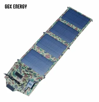 GGX ENERGI 14Watt 18V+5V USB Bærbare Solar batterioplader, Paneler af Høj Kvalitet Folde Mono Solar Panel 14 watt