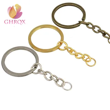GHRQX 3STK Metal nøgleringe nøgleringe Antique Bronze Guld, Rhodium Farve Nøgleringe Engros