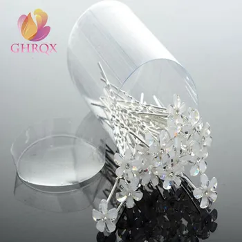 GHRQX U-type hårnål hovedklæde Pearl blomster Brud hovedklæde 10stk/masse Gratis shipping engros!!
