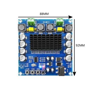 GHXAMP NYE TDA7498 Bluetooth-Audio-Forstærker yrelsen 100WX2 Digital MP3-hjemmebiograf AMP Bluetooth Højttaler DIY-DC12-24V 10 Meter