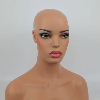 Glasfiber Realistisk Kvindelige Mannequin Dummy Head Buste,Paryk Dukke Hoveder Skærm