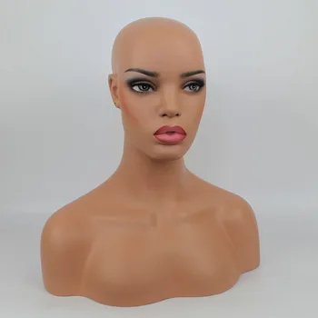Glasfiber Realistisk Kvindelige Mannequin Dummy Head Buste,Paryk Dukke Hoveder Skærm