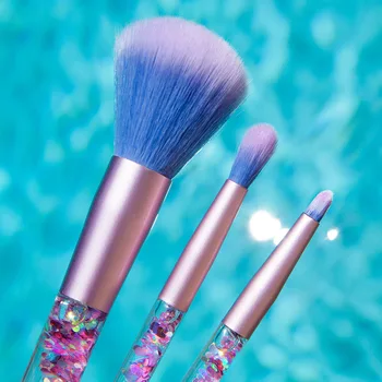 Glimmer Makeup Pensler 7Pcs/Sæt Gennemsigtige Fluid Crystal Børste med PVC-Pose Unicorn Havfrue pincel maquiagem