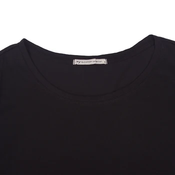 GLO-HISTORIEN Kvinder Bomuld T-shirt Femme Grundlæggende O-hals, Korte Ærmer Solid Oversize t-Shirts WPO-1835
