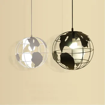 Globe Pendel Lys Sort/Hvid Lampeskærm til Køkken Bar, spisesal, Restaurant, Coffee Shop, boligindretning Hængende Lampe