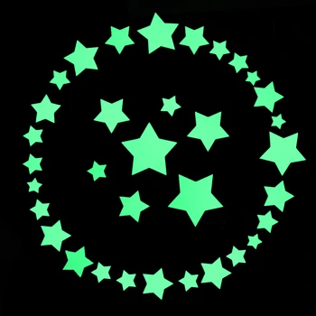 Glow i Mørke Stjerner Klistermærker til Loft Dekoration til børneværelset Baby Soveværelse DIY Wall Sticker Home Decor, Selvlysende Mærkat Mærkat