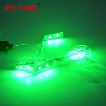 GLÆDE MAGS Farverige LED byggesten Tilbehør Toy 1pcs 6 Seriel Lys USB-Strøm Kompatibel med Lego Creator Dekoration