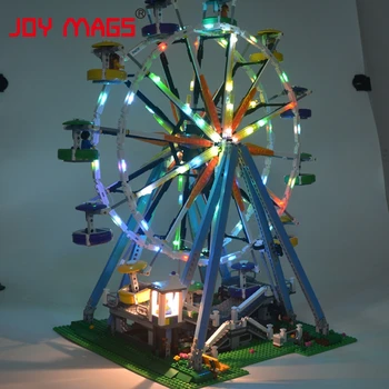 GLÆDE MAGS Kun Led lys Sæt byggeklodser Light up kit til City Street pariserhjul Lys Kompatibel med Lego 10247 15012