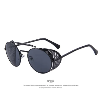 GLÆDELIG Kvinder, Retro Design Runde Steampunk Sol briller, Oculos de sol UV400