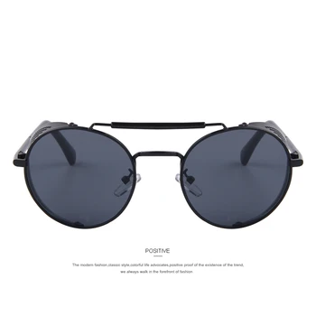 GLÆDELIG Kvinder, Retro Design Runde Steampunk Sol briller, Oculos de sol UV400
