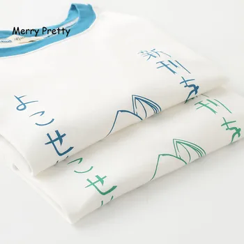 Glædelig Temmelig Nye Kvinder Harajuku T-shirts Fisk Print Kawaii Hvid Sjove T-Shirt Sommer o-hals Sød Bomulds t-Shirt Femme Toppe
