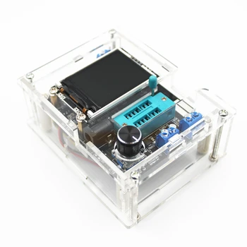 GM328 Multi-use Transistor Tester DIY Kit Diode Kapacitans Spænding Meter PWM Square Wave Signal Generator +DIY Akryl Sag