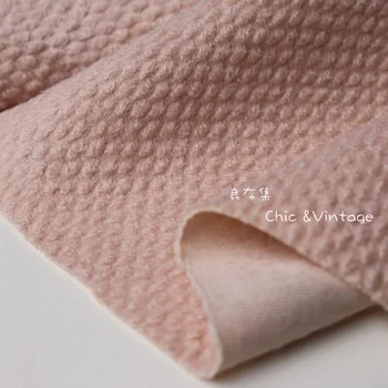 God cherry pink uld klud sæt. Tweed Uld tøj vinterfrakke stoffer særtilbud