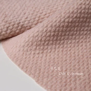 God cherry pink uld klud sæt. Tweed Uld tøj vinterfrakke stoffer særtilbud