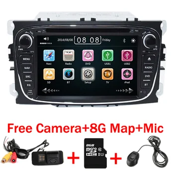 God pris på Bil-radio, DVD-GPS for Ford Mondeo Ford Cmax Smax 3G GPS Bluetooth-Radio på SD USB-Telefonbog Canbus Rat Kontrol