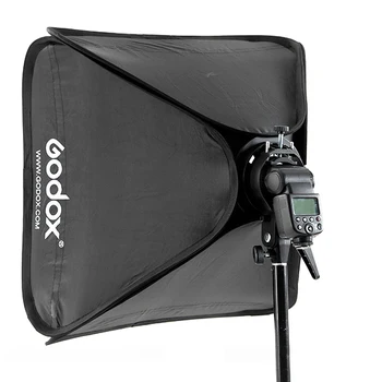Godox 80x80cm Softbox Taske Kit for Camera Studio Flash passer Bowens Elinchrom Montere
