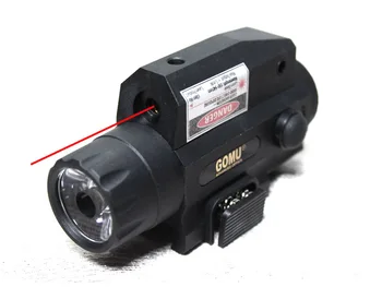 GOMU 2 in1 taktisk lommelygte og rød laser light rail-system 20 mm Syn