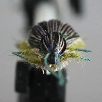 Goture Flyve Fiskeri Lokke Agn Beetle tørfluer Insekt for Karper Bas Laks med Sennep Krog 6# 2pcs/Masse