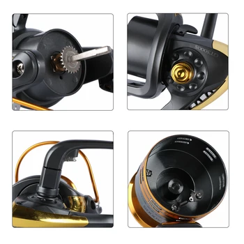 Goture Metal Spool-Spinning-Fiskeri Hjuls 6BB Superior-Hjulet for Ferskvand Saltvand Fiskeri 500 1000 - 6000 Serien